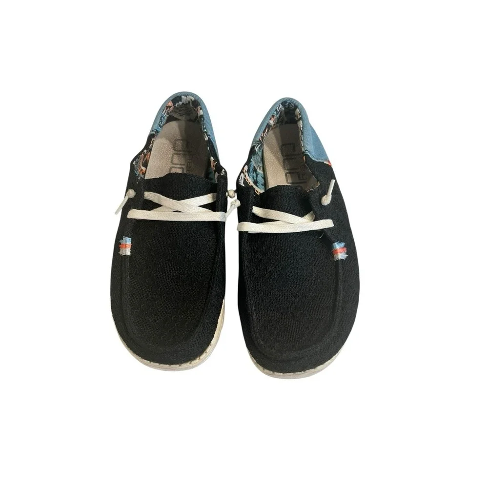 121414790 Hey Dude Wendy Women's Loafers Boho Black Size 9 - Picture 4 of 6